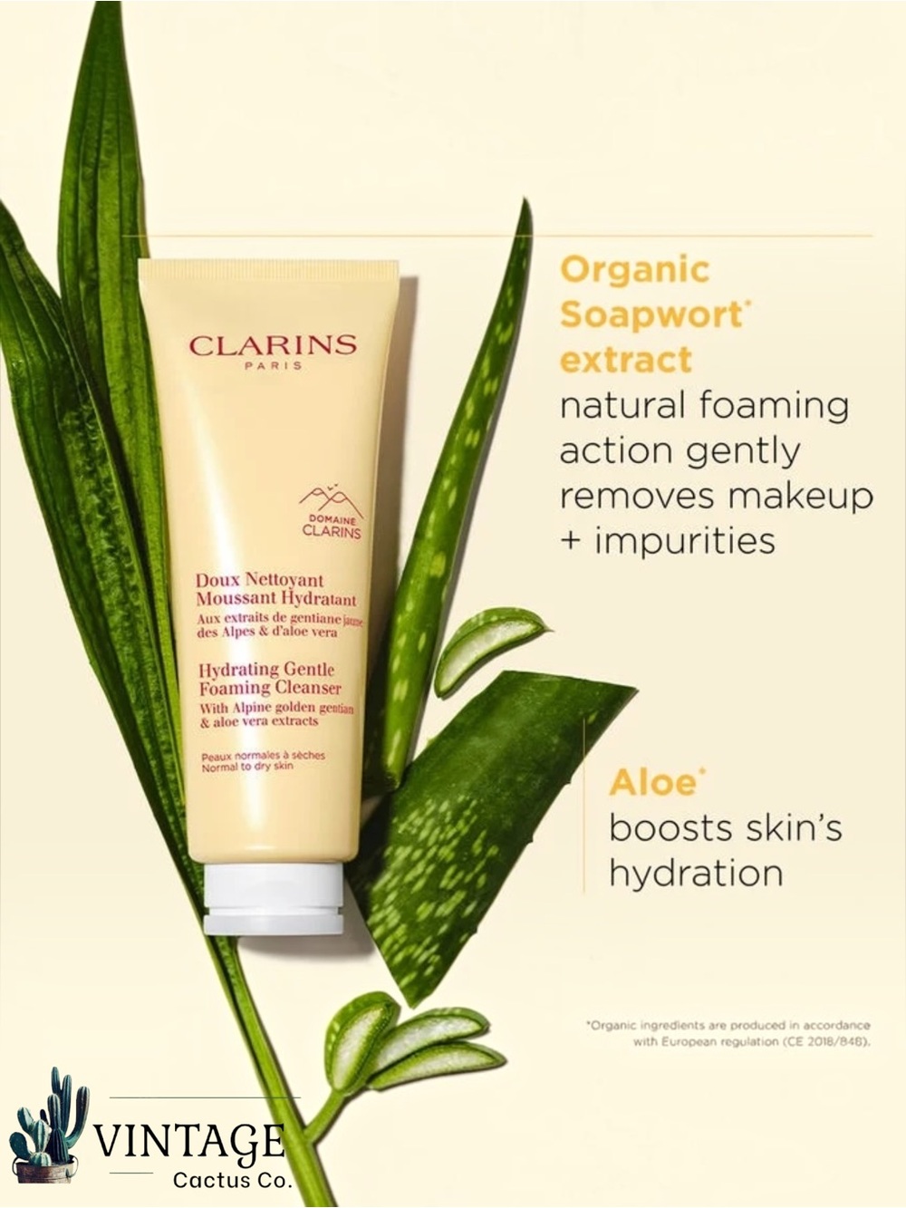 New! Clarins Hydrating Gentle Foaming Face Cleanser Travel Size 1 oz